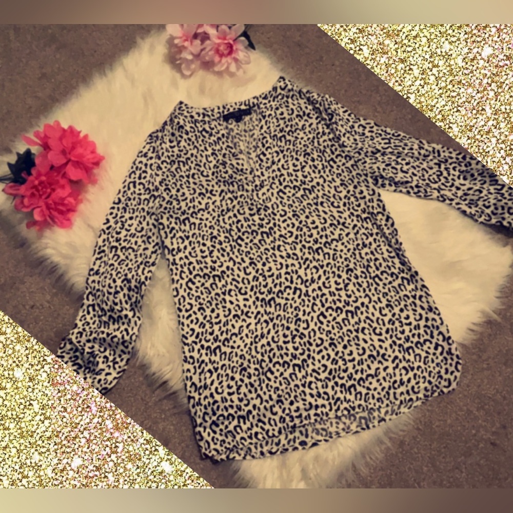 Silk Cheetah Print Blouse